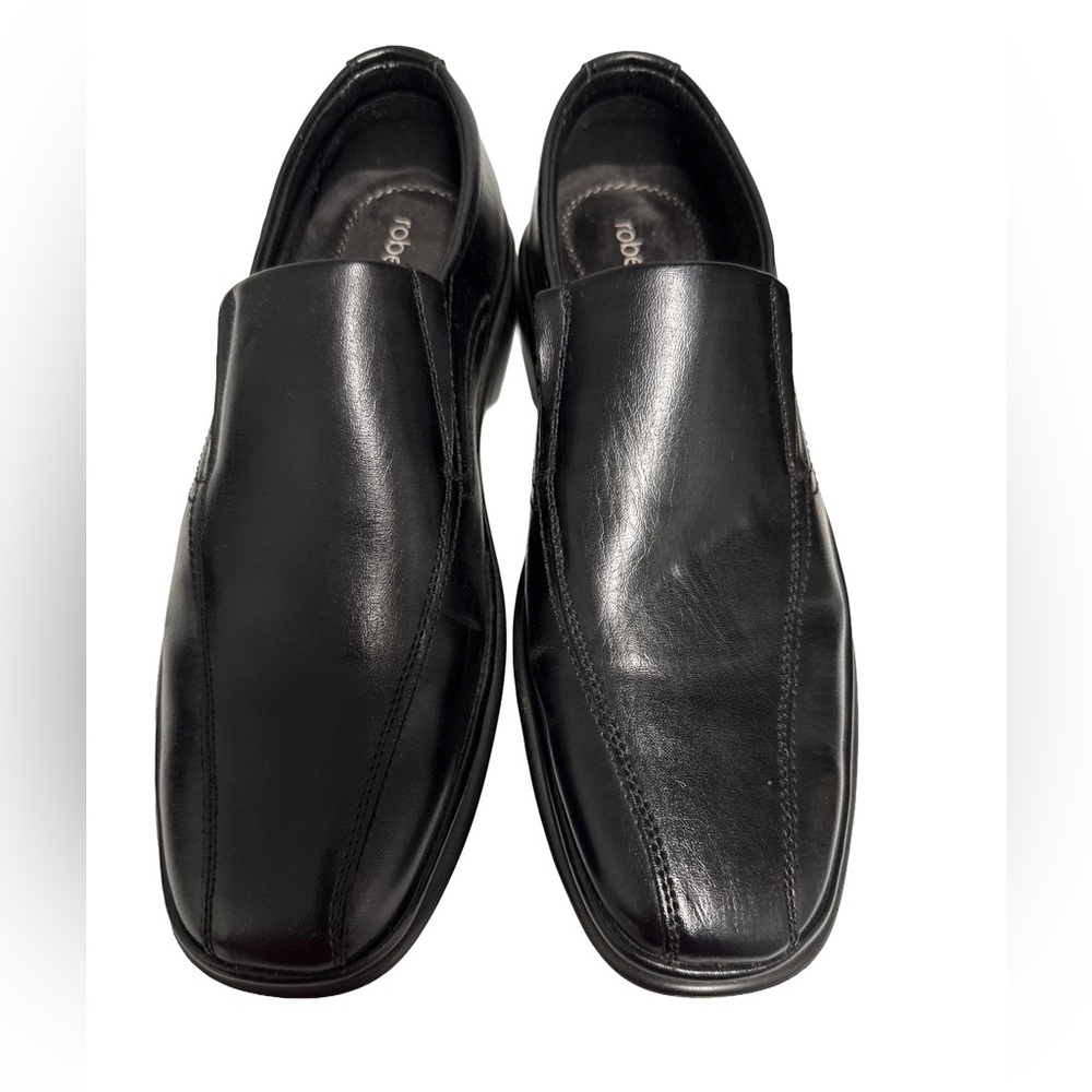 Robert David Men's Size 9M Black Glendale Leather Slip-On Loafers